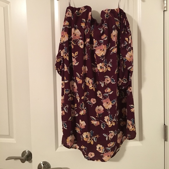 NEW BUSTIER OFF SHOULDER FLORAL SHIFT DRESS - Picture 5 of 6
